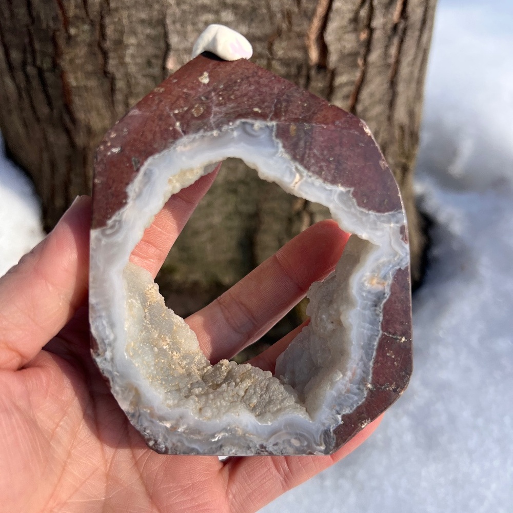 Football (1) agate tower |  Crystal  ~ UV reactive